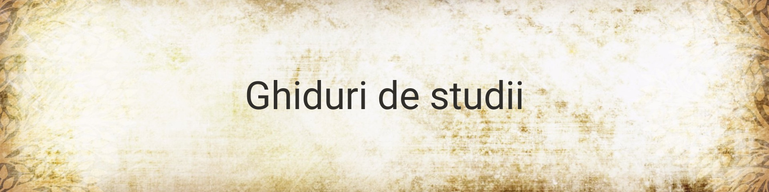 Ghiduri de studii